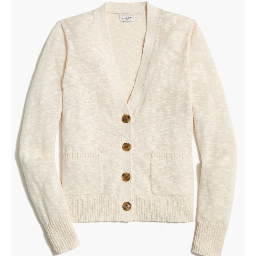 J. Crew Factory White Beachy Cardigan